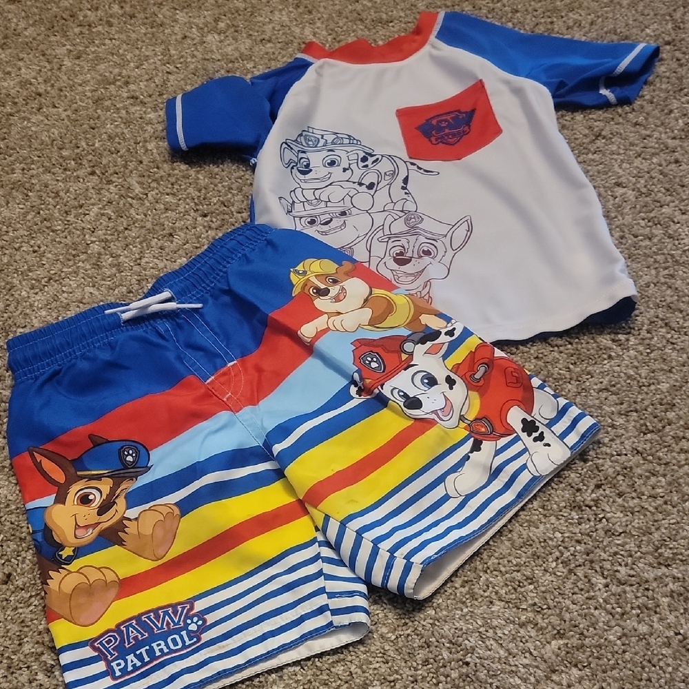 Paw Patrol Blue and Red Kids Swim Set